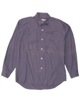 CARNABY'S Mens Graphic Shirt Large Navy Blue CJ09