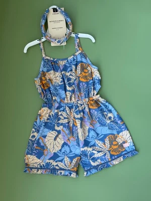 Combishort Fille Scotch & Soda 5 ans Bleu Floral Romper + Serre-tête Neuf - Photo 1/3