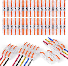 Flintronic Wire Connectors, 34Pcs Quick Dual Wire Terminal Block, 2 Pin Peel-Fre