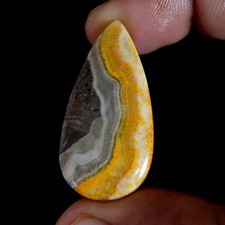 25.80 Cts Natural Bumblebee Jasper Pear Shape Cabochon Loose Gemstone
