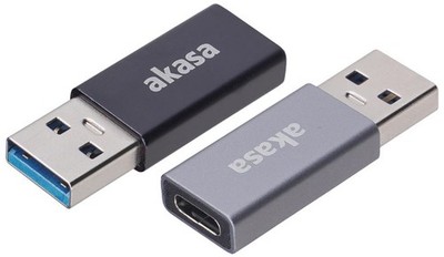 AKASA - USB 3.2 Gen 2 USB-A Male to USB-C Female Adaptor, 2 Pack