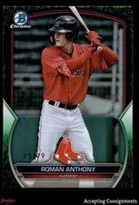 2023 Bowman Chrome Draft Green Grass Refractor Roman Anthony RED SOX 75/99
