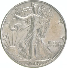 1947 AU Walking Liberty Half Dollar