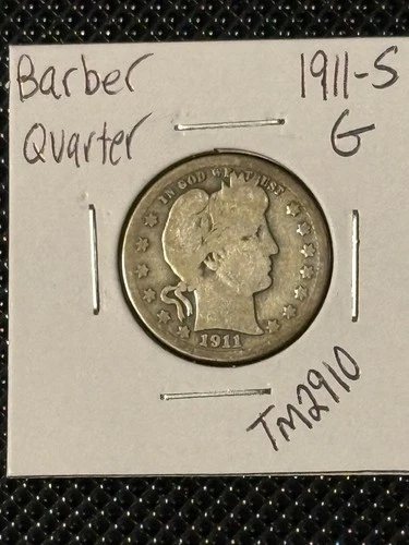 1911-S Barber Quarter  G