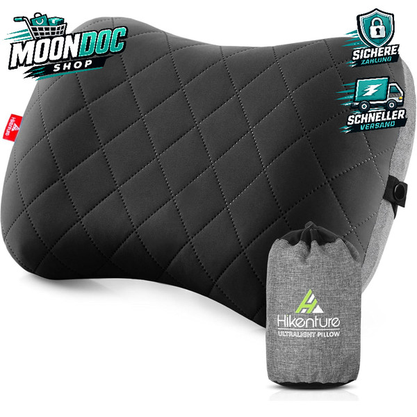 Aufblasbares Camping Kissen Ergonomisch Nackenkissen Schwarz FüR Reise Outdoor-image
