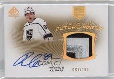 2021-22 SP Authentic Future Watch 61/100 Rasmus Kupari #FWAP-RK Patch Auto 0o7j