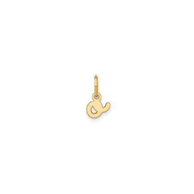 14k Gelbgold Ampersand Anhänger Charm minimalistisches Symbol für Frauen Schmuck
