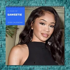 Saweetie 2026 Wall Calendar 12-Month Celebrity Photo Calendar