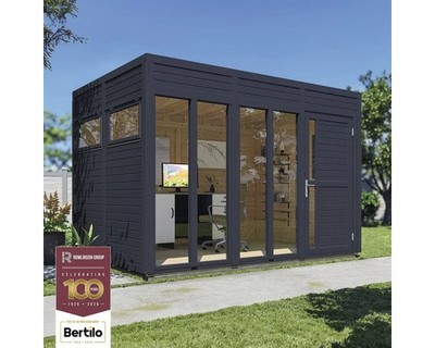 Gartenhaus Bertilo Cubo 3 Office inkl. Fußboden 336 x 240 cm anthrazit