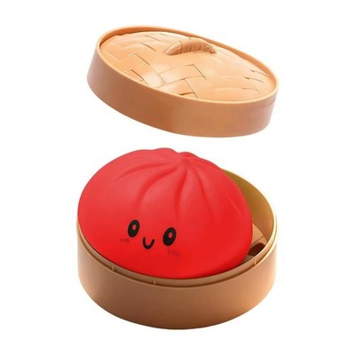 Dumpling press with box, softly steamed roll,sensory fidget toy for stress relif