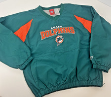 Vintage Miami Dolphins LOGO Game Day Pullover Windbreaker Jacket Youth L 14/16