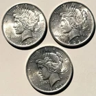 3 Count - 1922 Peace Dollar $1 Circulated Coins 90% Silver All Philadelphia Mint