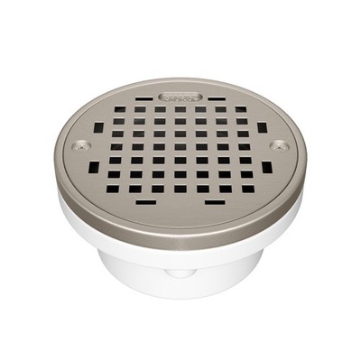 PROFLO PF42874 Nickel 2'' Or 3'' Pvc Shower Drain With 4'' Nickel Strainer