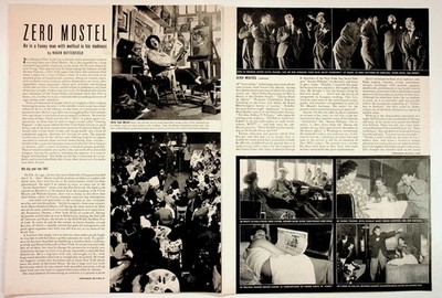 Zero Mostel Vintage Magazine Article 2-Page Spread B&W Photos 1943