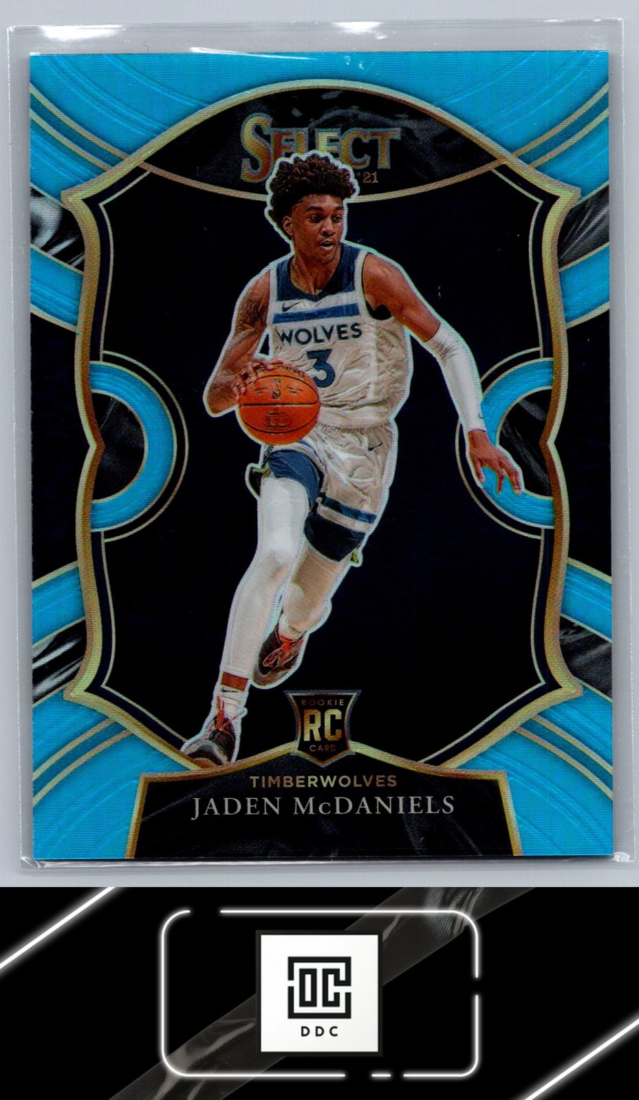 2020-21 Panini Select #88 Jaden McDaniels Light Blue Prizms #/299