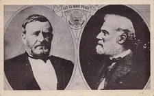 Civil War Military General Grant Election campaign Slogan Vtg Postcard H57