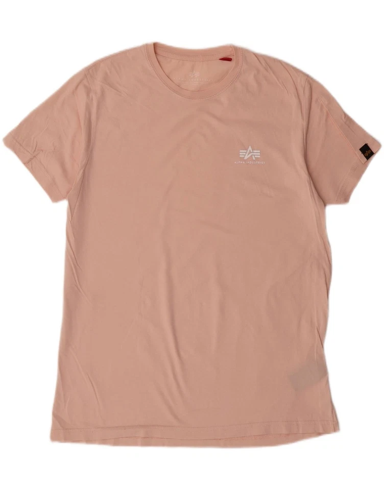 ALPHA INDUSTRIES Mens T-Shirt Top Large Pink AF09 - Image 3 of 4