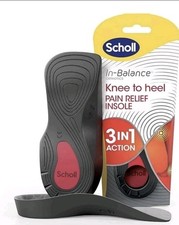 Scholl In-Balance Orthotics Knee to Heel 3in1 Insoles Uk Shoe Size Medium 7-8.5