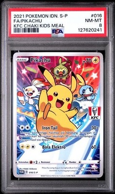 Pokemon Indonesian KFC Kids Meal Pikachu #016 PSA 8 | eBay