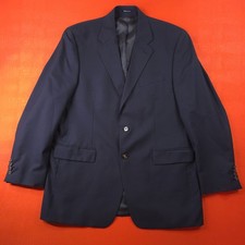 Vintage Chaps Ralph Lauren Navy Blue Wool Suit Jacket Blazer Men's 44R