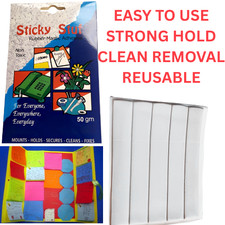 WHITE TACK 50g SUPER STRONG TOUGH REUSABLE HANDY STICKY ADHESIVE PUTTY BLU GLUE