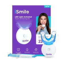 iSmile Teeth Whitening Kit - LED Light, 35% Carbamide Peroxide, (3) 3ml Gel S...