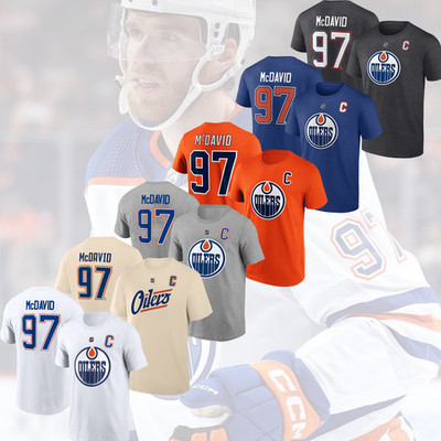 HOT NEW ! Connor McDavid #97 Edmonton Oilers Name & Number S 5XL for Fan