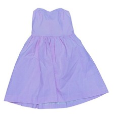 Lilly Pulitzer Richelle Dress Women 4 Pink White Seersucker Strapless Preppy NWT