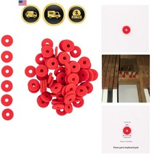 90-Pack Red Felt Pads for Piano Keys - Essential Piano Maintenance Accessory