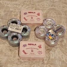 Luminous LED Wheels 58mm 4 Black Pearl 4 White Pearl 16 Impala Skates Bearings