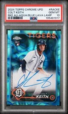 Colt Keith /175 2024 Topps Chrome Update Rookie Auto Aqua Blue Lava Lamp PSA 10