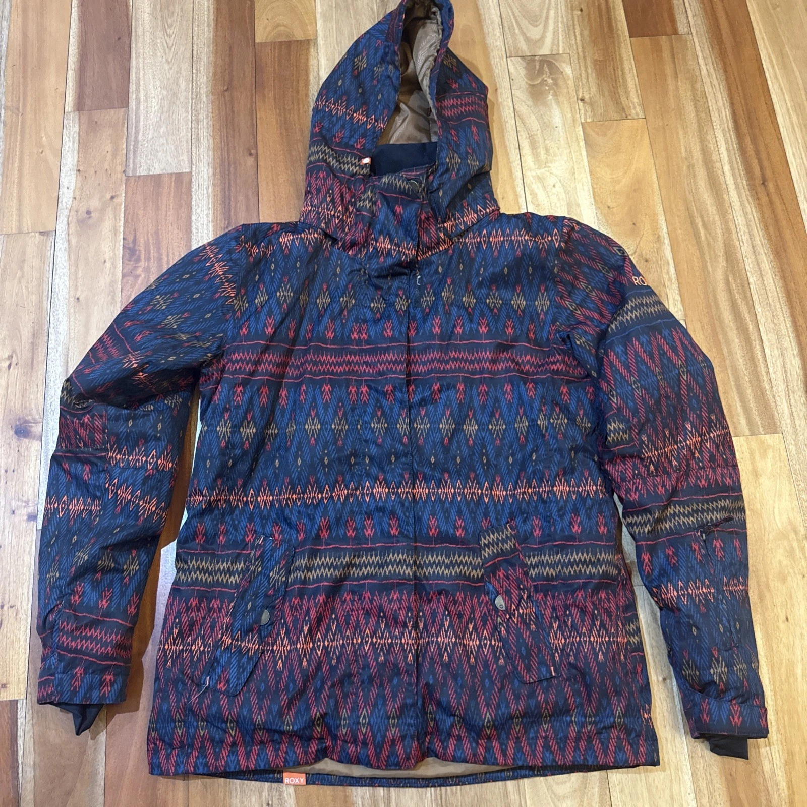 Roxy Jetty Snow Jacket Womens L Large DryFlight 10K Waterproof Ski Coat Aztec