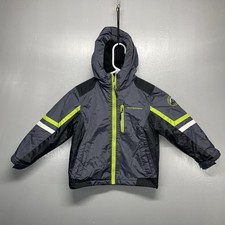 Weatherproof Winter Coat Boys 4T Full Zip Gray Black Outdoor Fleece Lined