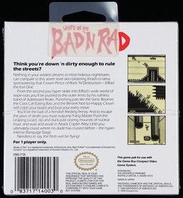 Skate or Die Bad 'N Rad Game Boy Nintendo 1990 Sealed Graded PSA 9.0 A+ New