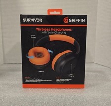 NEW Bluetooth Griffin Survivor Wireless Headphones Solar Charging 15hr Playtime