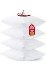 Waterproof Pillow Protectors with Zipper King Size 4 Pack , Terry Pillow...