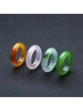 Multicolor Jade Ring For Women And Men Size 5 6 7 8 9 Minimalist Feng Shui