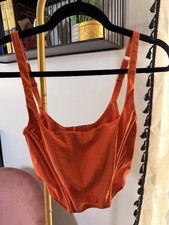 Out From Under-Urban Outfitters Lovestruck Corset Top Burnt Orange Size Small