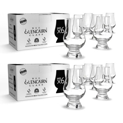 WEE Glencairn Crystal Whisky Glass Set of 12 - Mini 3.34in / 85mm Tasting