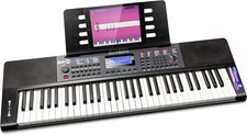 61 Key Keyboard Piano with Pitch Bend, Power Supply, Sheet Music Stand, Piano...