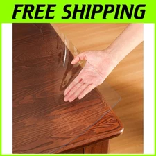 Transparent Table Cover - 60'' x 42'' Waterproof and Scratch Resistant Protector