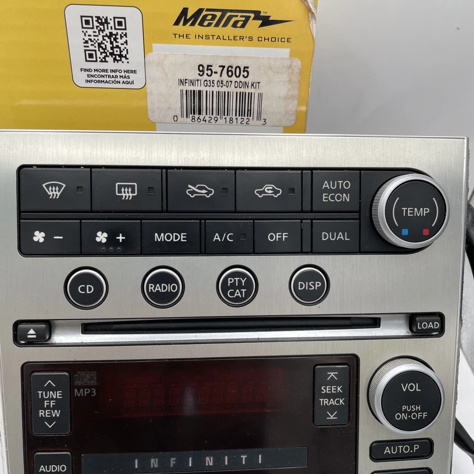 Metra Installation Kit for Most 2005-2007 Infiniti G35 Vehicles Silver W Display - Image 3 of 4