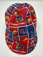 CYCLING CAP KANSAS JAYHAWKS KU HANDMADE VINTAGE UNIVERSITY OF KANSAS