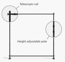 Fondale Banner Frame BT-FONDALE10-BLK - NEW IN BOX - Up to 10ft Length- BLACK