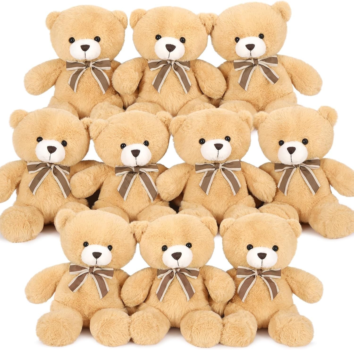 MorisMosTeddy Bears Stuffed Animal 7/10 PCS in Bulk 12" for Baby Shower Birthday