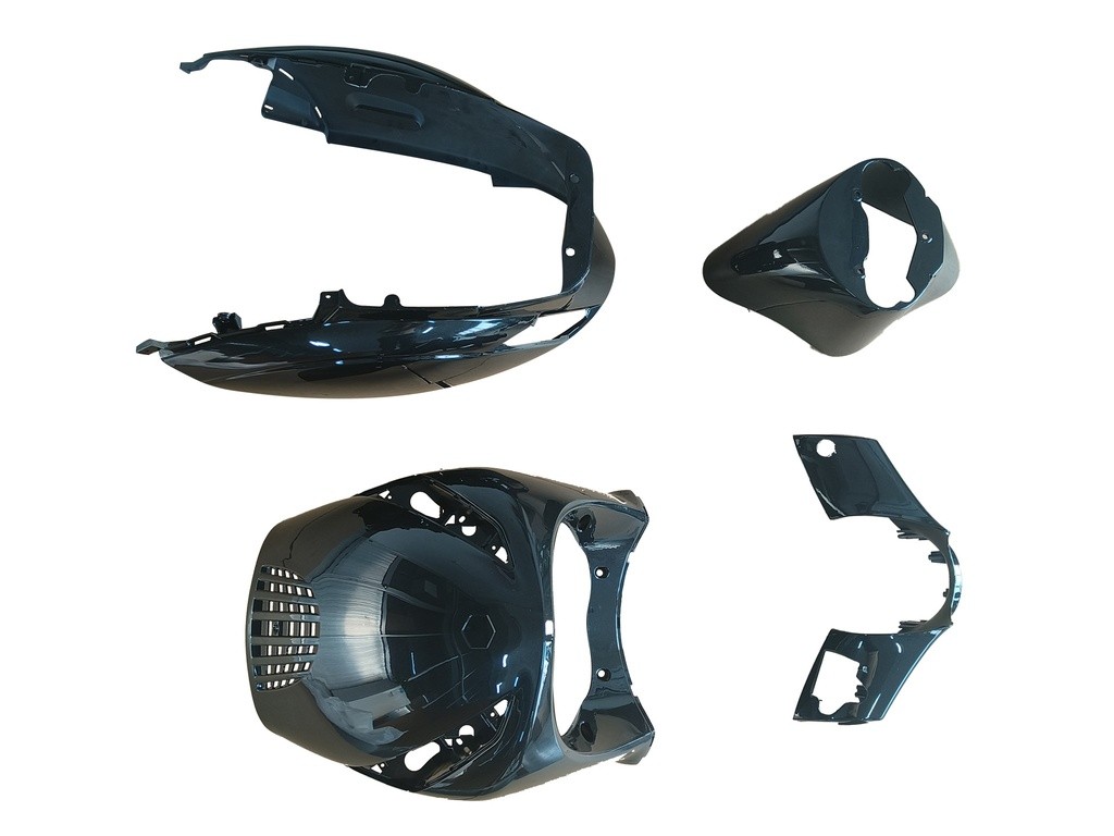 Kit carénage Piaggio Zip noir brillant 4 pièces pour modèle après 2000