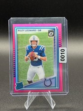 2025 Panini Donruss - Rated Rookie Riley Leonard #341 Optic Preview Pink...