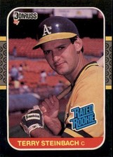Terry Steinbach 1987 Donruss Rated Rookie Card #34. rookie card picture