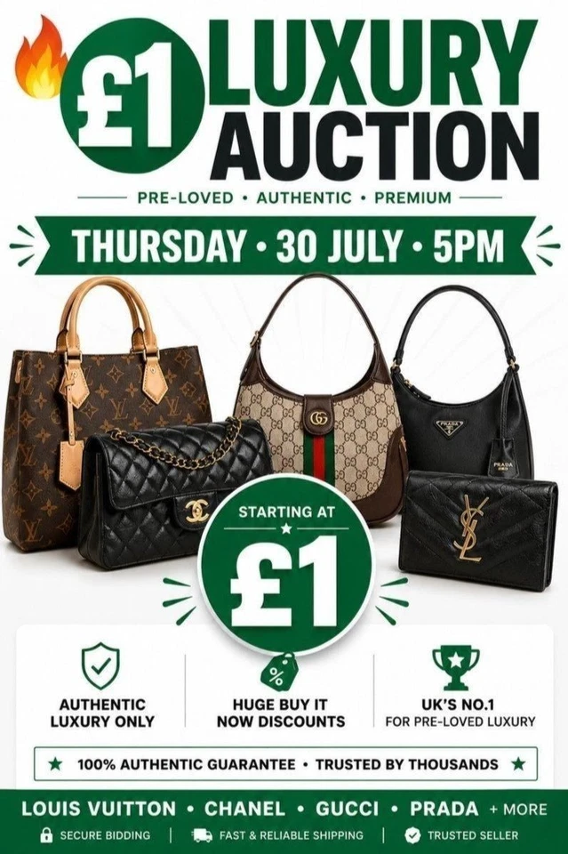 BIG LUXURY AUCTION! LV, Prada, Gucci, Chanel & More!!