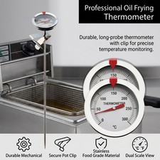 1pc Stainless Steel Cooking Deep Fry Thermometer 30cm Oil Frying For Kitchen BBQ — image 6